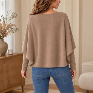 Women's Convertible Knit Cropped Sweater - Four-Way Style