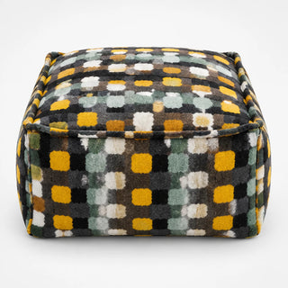 Women's Fillable Fabric Storage Ottoman in checkered multi, Pouf Cover