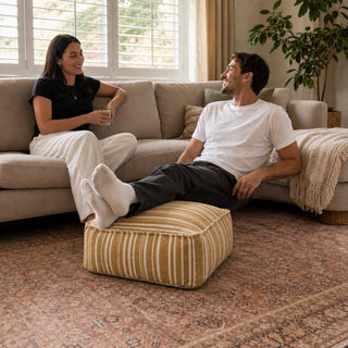 Women's Fillable Fabric Storage Ottoman - Pouf Cover
