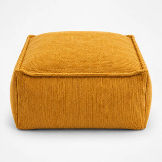 Women's Fillable Fabric Storage Ottoman in mustard, Pouf Cover