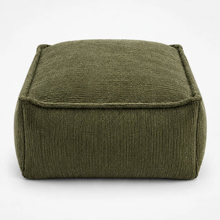 Women's Fillable Fabric Storage Ottoman in olive green, Pouf Cover