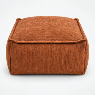 Women's Fillable Fabric Storage Ottoman in terracotta, Pouf Cover