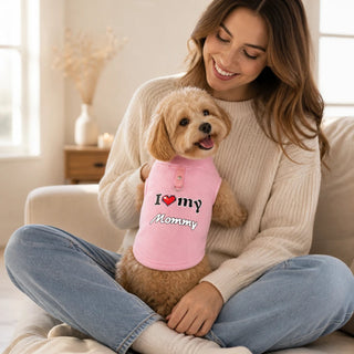 Women's Fleece-Lined Dog Sweater with Leash Ring - Graphic Print
