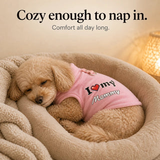 Women's Fleece-Lined Dog Sweater with Leash Ring - Graphic Print