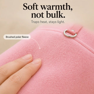 Women's Fleece-Lined Dog Sweater with Leash Ring - Graphic Print
