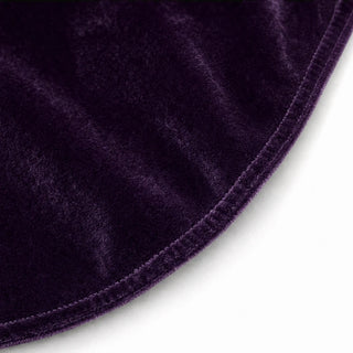 Women's Gold Button Velvet-Look Blouse - Casual Hip-Length