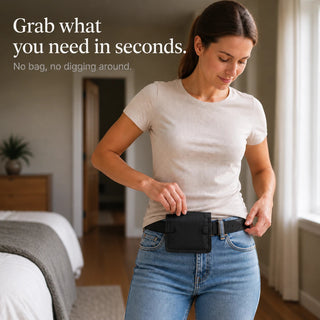 Women's Hidden Travel Pouch - Belt-Mounted Security