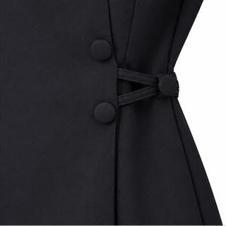 Women's High-Collar Clergy Robe - Structured Maxi Dress