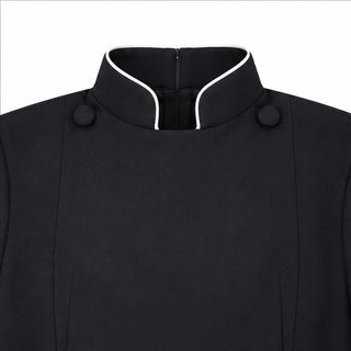 Women's High-Collar Clergy Robe - Structured Maxi Dress