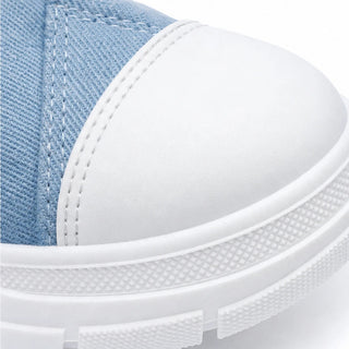 Women's Lace-Up Platform Ankle Boots - Flexible Sole