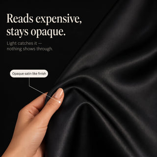 Women's Long-Sleeved Satin-Look Shirt - Polished Drape