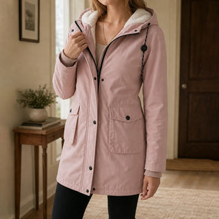 Women's Longline Hooded Parka - Slim Fit Winter Coat