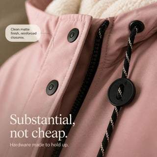 Women's Longline Hooded Parka - Slim Fit Winter Coat