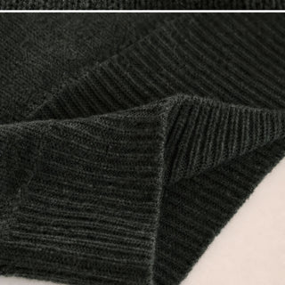 Women's Oversized V-Neck Knit Sweater - Relaxed Fit