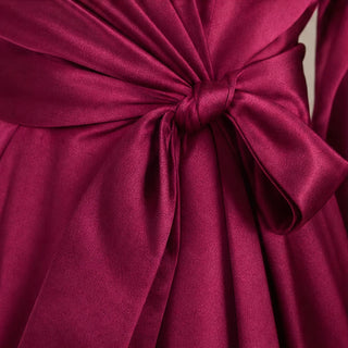 Women's Pleated Wrap Maxi Dress - Floor-Length Evening Elegance