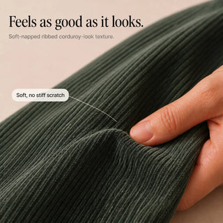 Women's Ribbed Corduroy Lantern Pants - Relaxed Fit