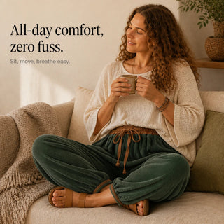 Women's Ribbed Corduroy Lantern Pants - Relaxed Fit