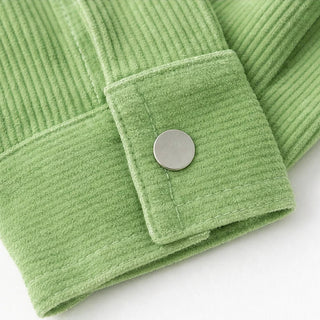 Women's Ribbed Corduroy-Look Button-Front Shirt - Relaxed Fit