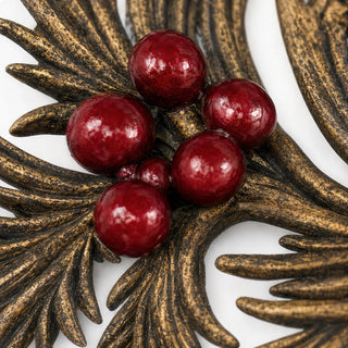 Women's Rustic Evergreen Berry Wall Candle Holder - Christmas Decor