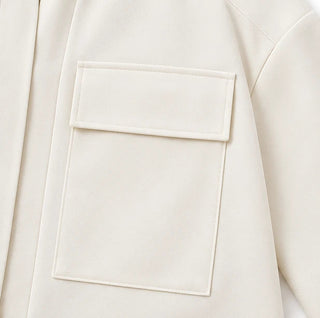 Women's Stand-Collar Shirt and Cropped Trouser Set - Coordinated Workw