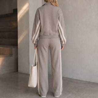 Women's Striped Lounge Set - Coordinated Two-Piece