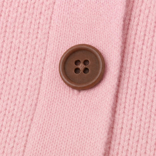 Women's Turn-Back Collar Knit Cardigan - Contrast Button